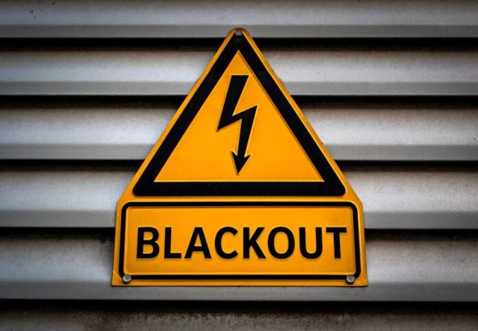 Blackout warning sign