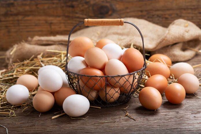 1431890699 featured image Brown and white eggs in a wire basket.