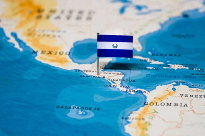 shutterstock_1326833981.jpg featured image Map with flag pin marking El Salvador location