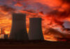 Nuclear power plant cooling towers
