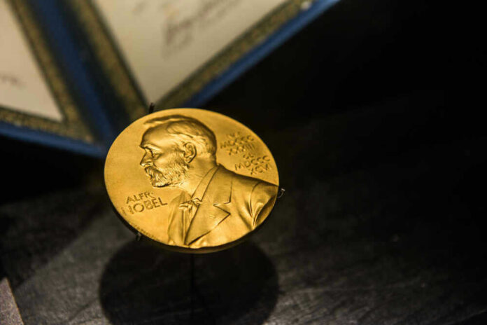 Nobel Prize medal featuring Alfred Nobels profile
