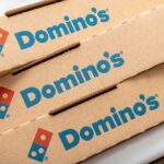 Stack of Domino's pizza boxes