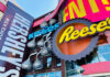 Colorful storefront featuring Hershey's and Reese's signage
