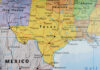 Map of Texas and surrounding states.