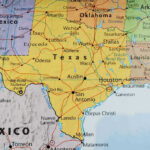 Map of Texas and surrounding states.