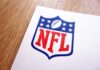 NFL logo printed on white paper