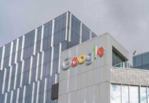 Google office building with logo on the facade.