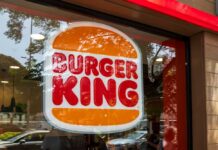 Burger King logo on a restaurant window