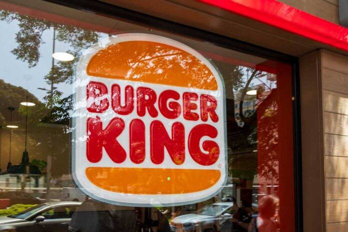 Burger King logo on a restaurant window