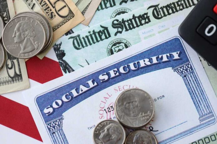 American,Us,Dollars,Money,Bills,,Social,Security,Number,Card,And A collection of financial documents including a Social Security card, cash, and coins