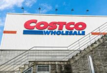 Costco Wholesale storefront with large logo on exterior wall