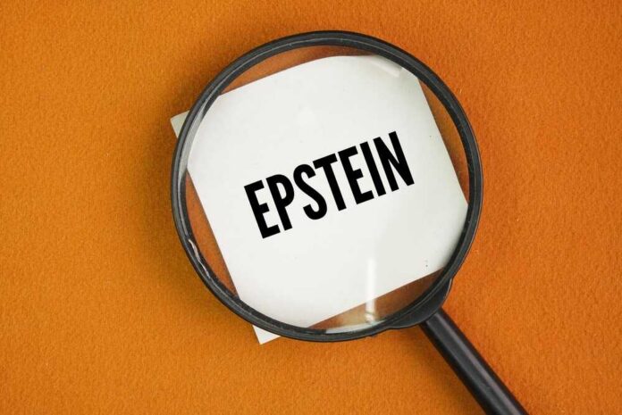 A,Magnifying,Glass,And,Paper,With,The,Word,Epstein.,Often Magnifying glass over a piece of paper with the word 'EPSTEIN'